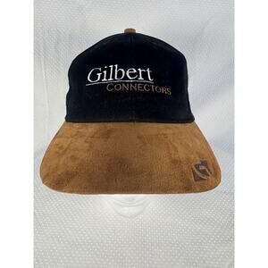 Gilbert Connectors Hat Men's Black One-Size Suede Brim Snap-back Trucker's Cap